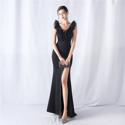 Organza Wedding Dinner Annual Meeting Evening Dress