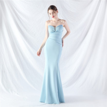 Satin Heavy Industry Beading Craft Dress