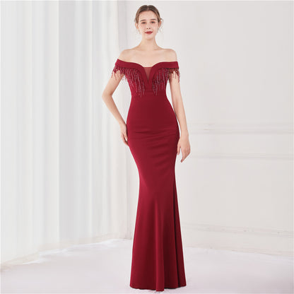 Toast Dress Bride Wedding Red Short Dress Long Back Door Dress Engagement