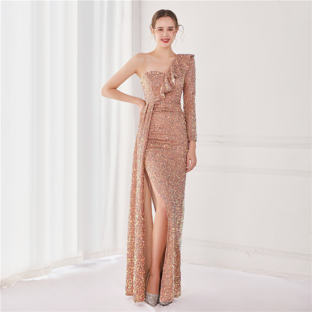 Women Dress Fairy Dream Socialite Gathering Party Evening Dress Sexy Long Slimming Toast Dress