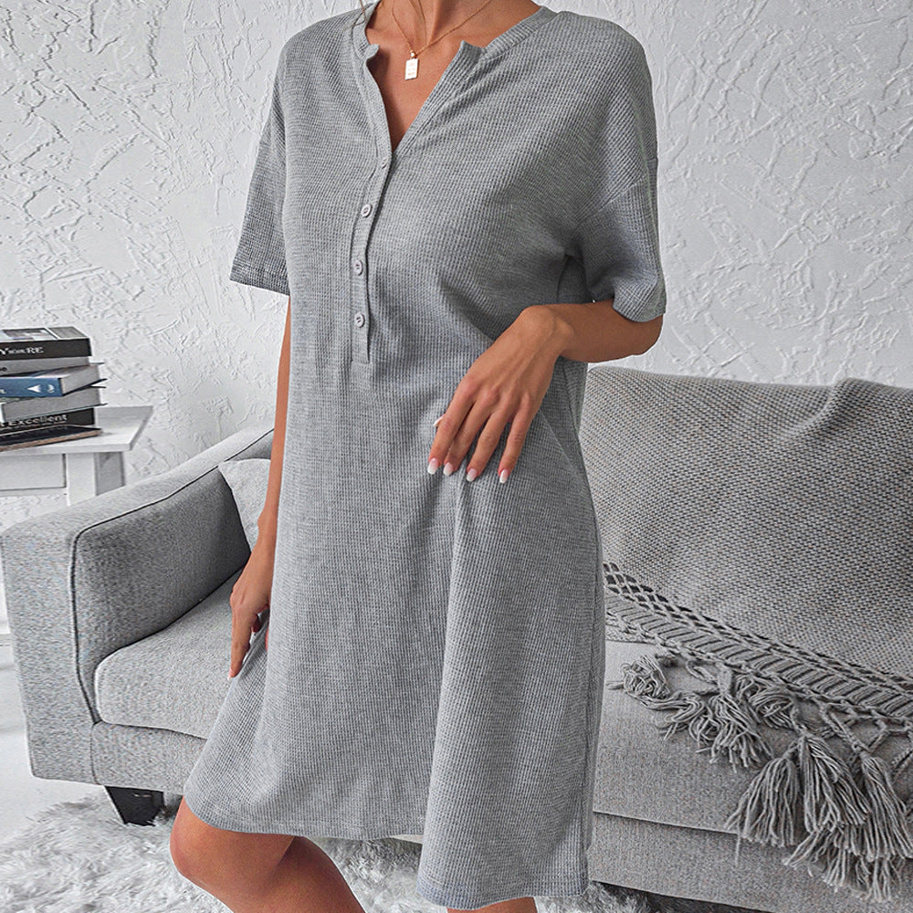 Daily Office Minimalist Home Dress Summer Loose Comfortable Nightdress for Women