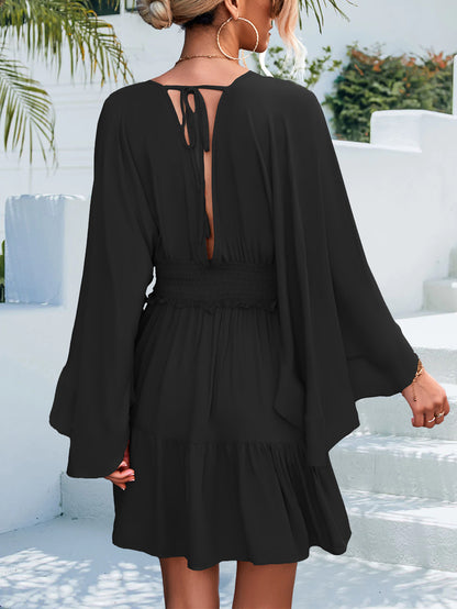 Robe asymétrique irrégulière, dos nu, à lacets, taille, printemps été