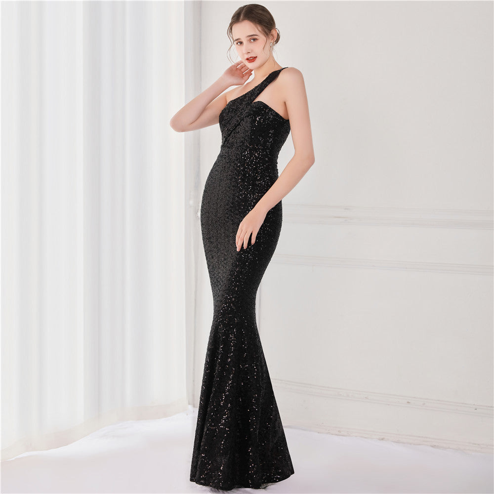 Dream Socialite Gathering Party Evening Dress Sexy Long Toast Clothing Host Dress