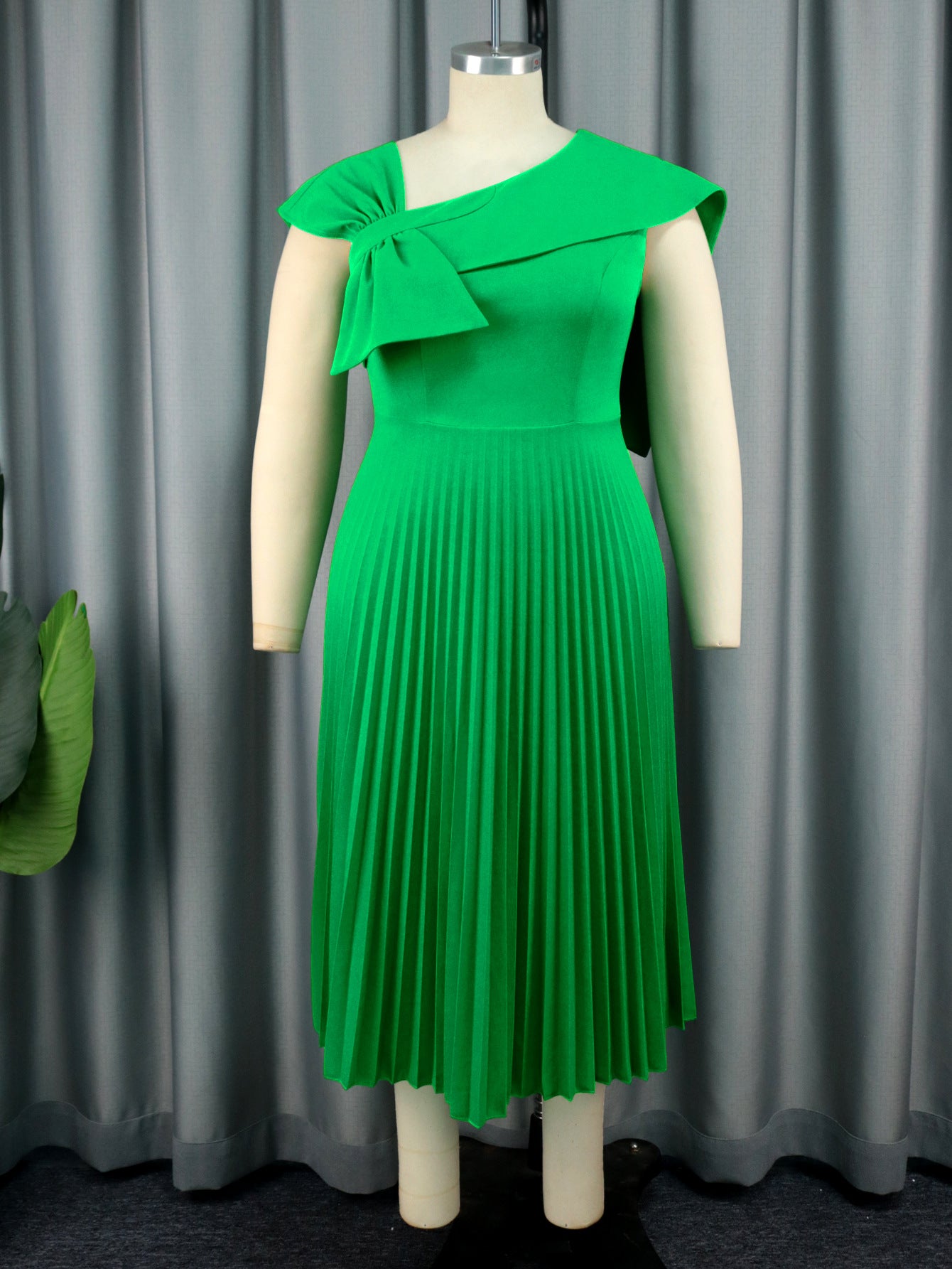 Women Clothing Pleated Dress Casual Comfortable Office Sleeveless Dress Dress