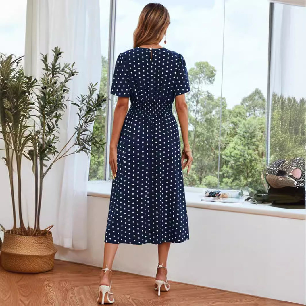 Robe d'été élégante pour femmes, imprimé, taille trapèze, vêtements pour femmes