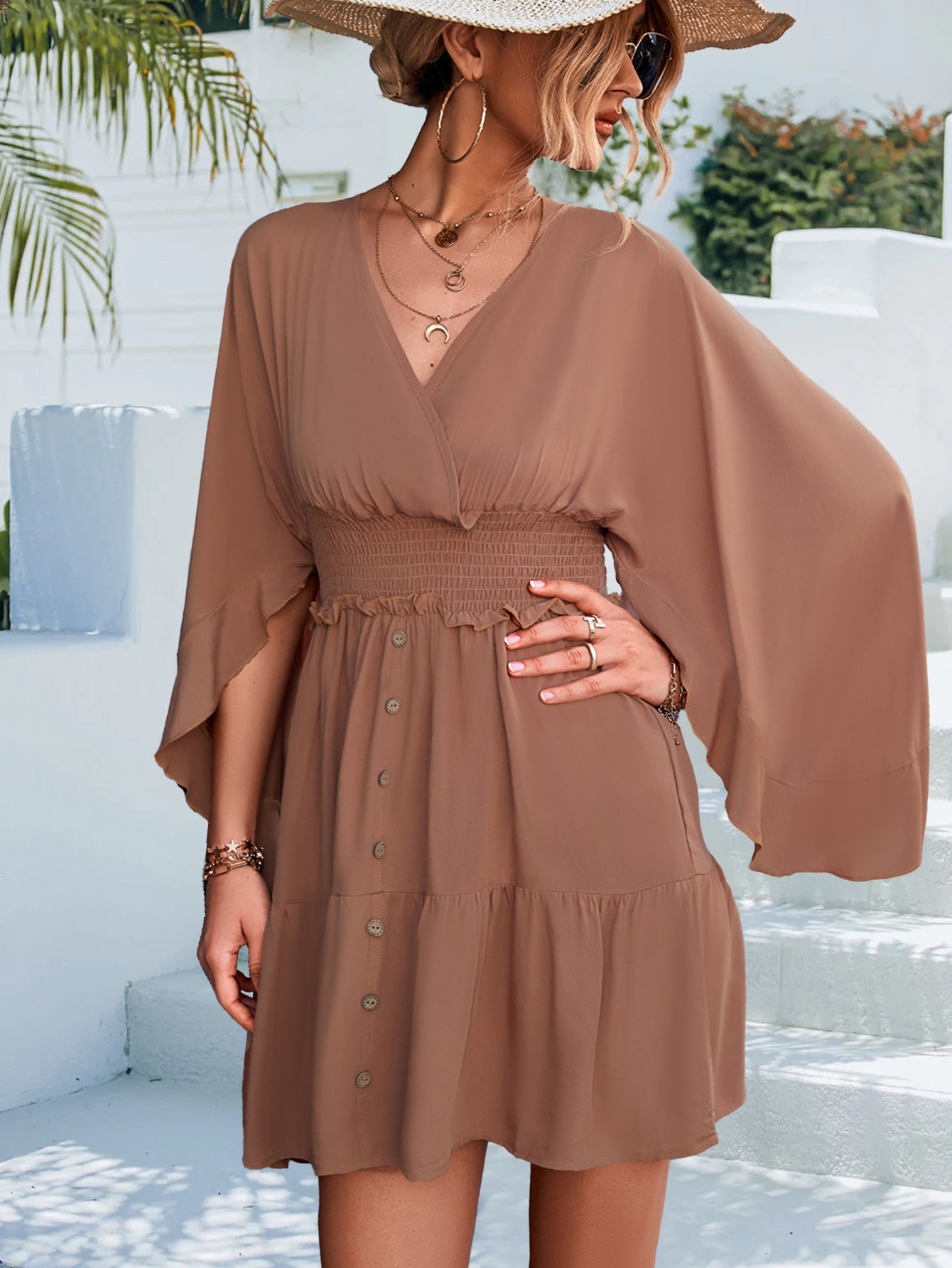 Robe asymétrique irrégulière, dos nu, à lacets, taille, printemps été