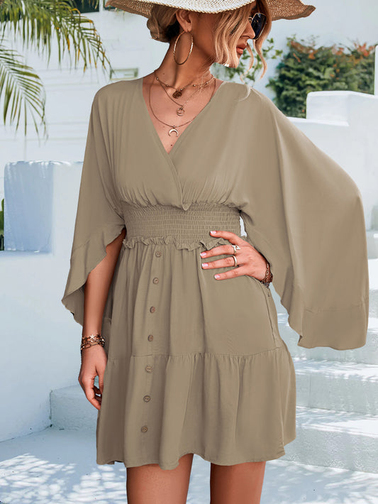 Robe asymétrique irrégulière, dos nu, à lacets, taille, printemps été