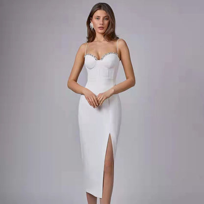 Arrival Sexy Diamond Socialite Camisole Slit Bandage One Piece Dress Cocktail Dress