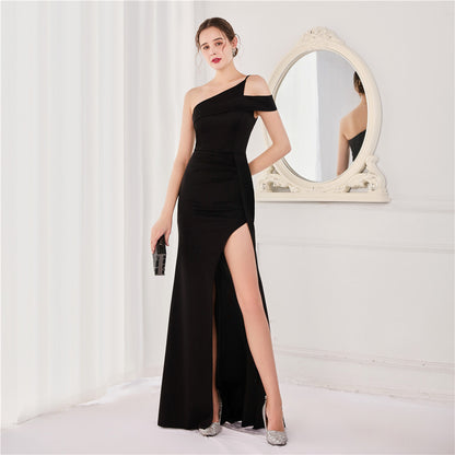 Toast Dress Bride Long Sleeveless Red Appreciation Dinner Slim Fit Fishtail Wedding Dress