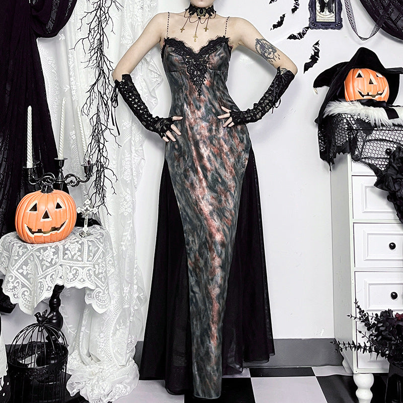 Fall Type Hip Halloween Dark Heavy Industry Slim Fit Large Swing Dress Women