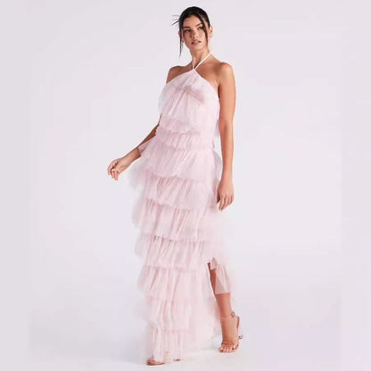 Women Clothing Party Sexy Dress Pink Maxi Dress