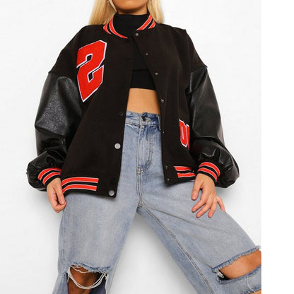 Vêtements pour femmes veste universitaire femmes automne hiver Hip Hop polaire veste rembourrée