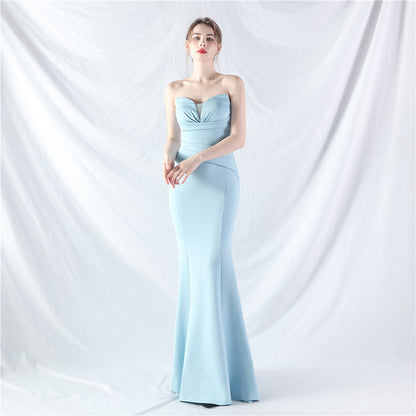 Craft Dress Sexy Off Shoulder Tube Top Satin Evening Dress