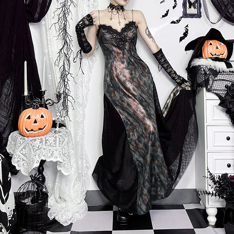 Fall Type Hip Halloween Dark Heavy Industry Slim Fit Large Swing Dress Women