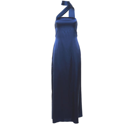 Vestido tubo ajustado con espalda descubierta y cuello Halter sexi Bandeau de verano para mujer