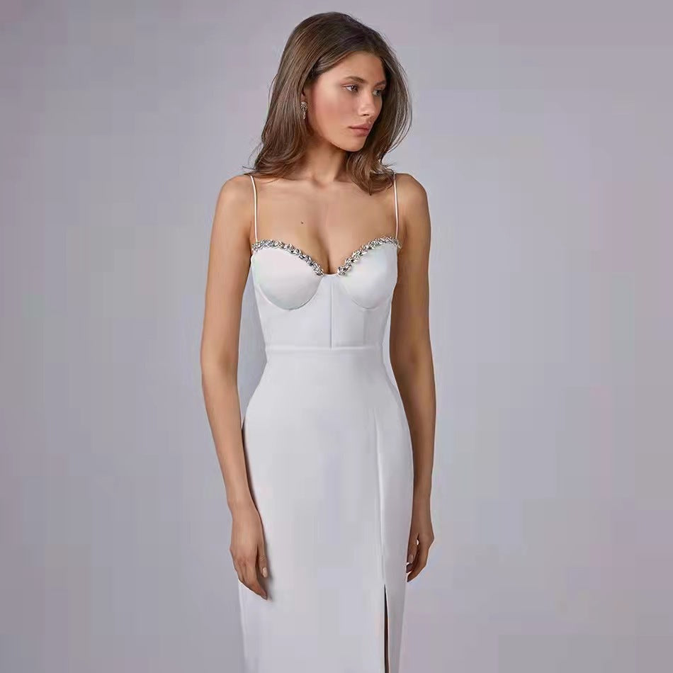 Arrival Sexy Diamond Socialite Camisole Slit Bandage One Piece Dress Cocktail Dress