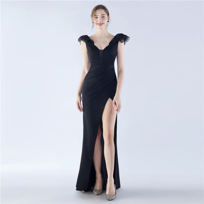 Organza Craft Satin Sexy Dress Evening Gown