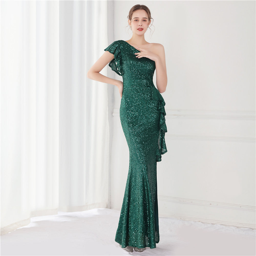 Women Dress Fairy Dream Socialite Gathering Party Evening Dress Sexy Long Slimming Toast Dress