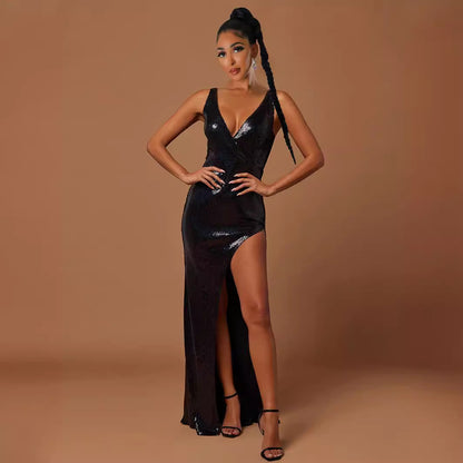 Dress Popular Sexy Strap Backless Sequined Party Dress