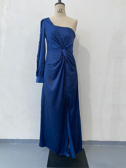 Robe de soirée de printemps pour femmes, taille cintrée, coupe cintrée, Maxi