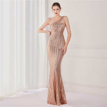 Dream Socialite Gathering Party Evening Dress Sexy Long Toast Clothing Host Dress