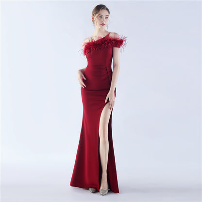 Craft Order Ostrich Feather Party Dinner Show Etiquette Evening Dress