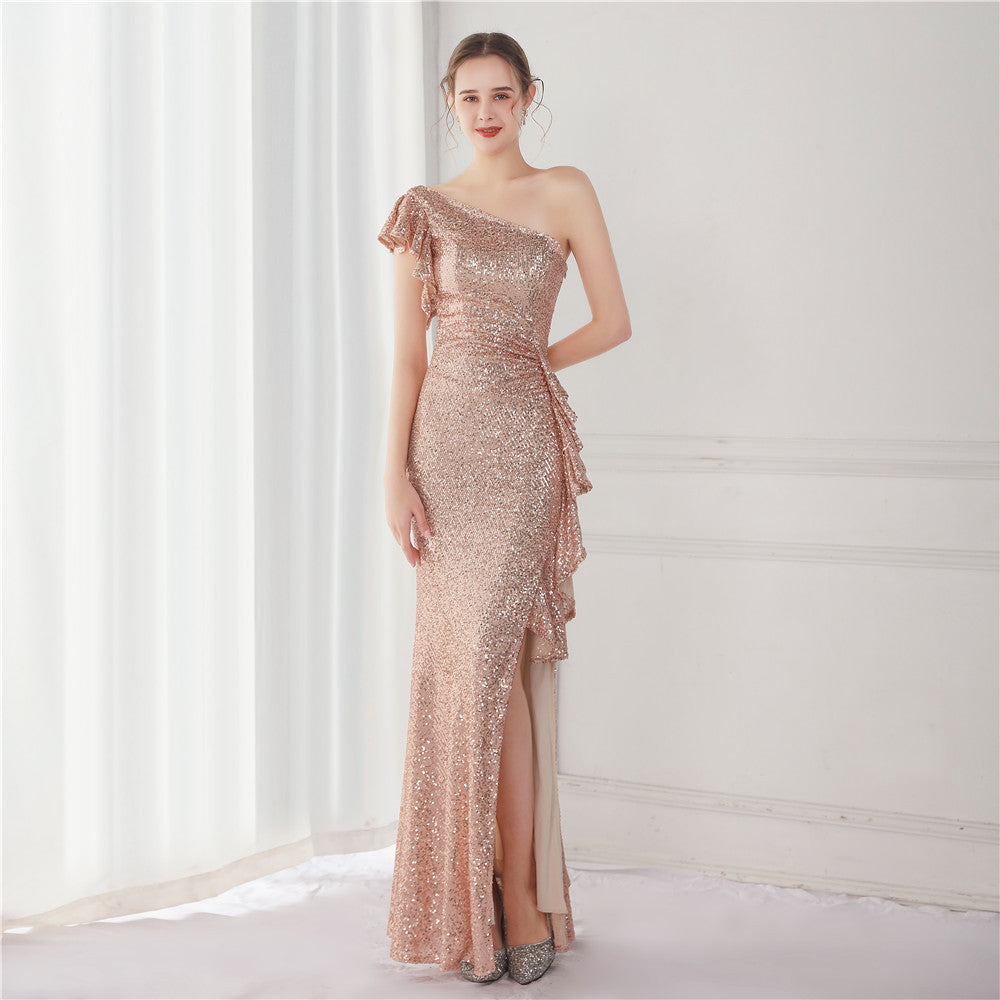 Women Dress Fairy Dream Socialite Gathering Party Evening Dress Sexy Long Slimming Toast Dress