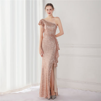 Women Dress Fairy Dream Socialite Gathering Party Evening Dress Sexy Long Slimming Toast Dress