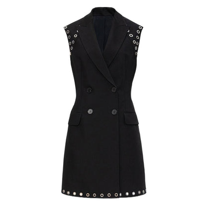 Sleeveless Slim Sexy Black Dress Light Luxury Dress Women