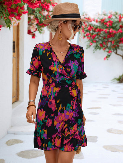 Vestido tipo manta con volantes para el estómago, llegada de primavera y verano