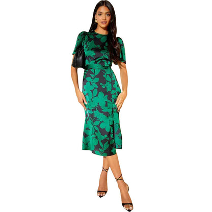 Robe Verte Femme Vêtements Robe Longue Décontractée