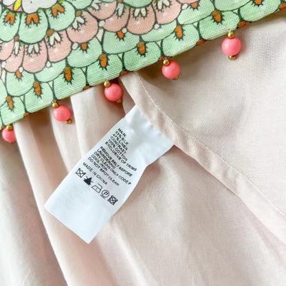 Robe imprimée à manches longues à motif floral pour femmes