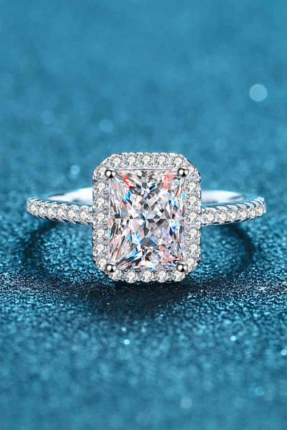 Bague Moissanite rectangulaire de 1 carat