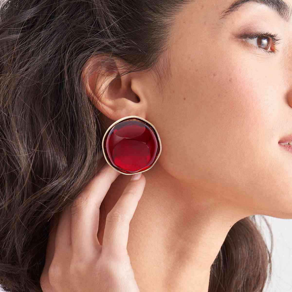 Boucles d'oreilles géométriques en alliage