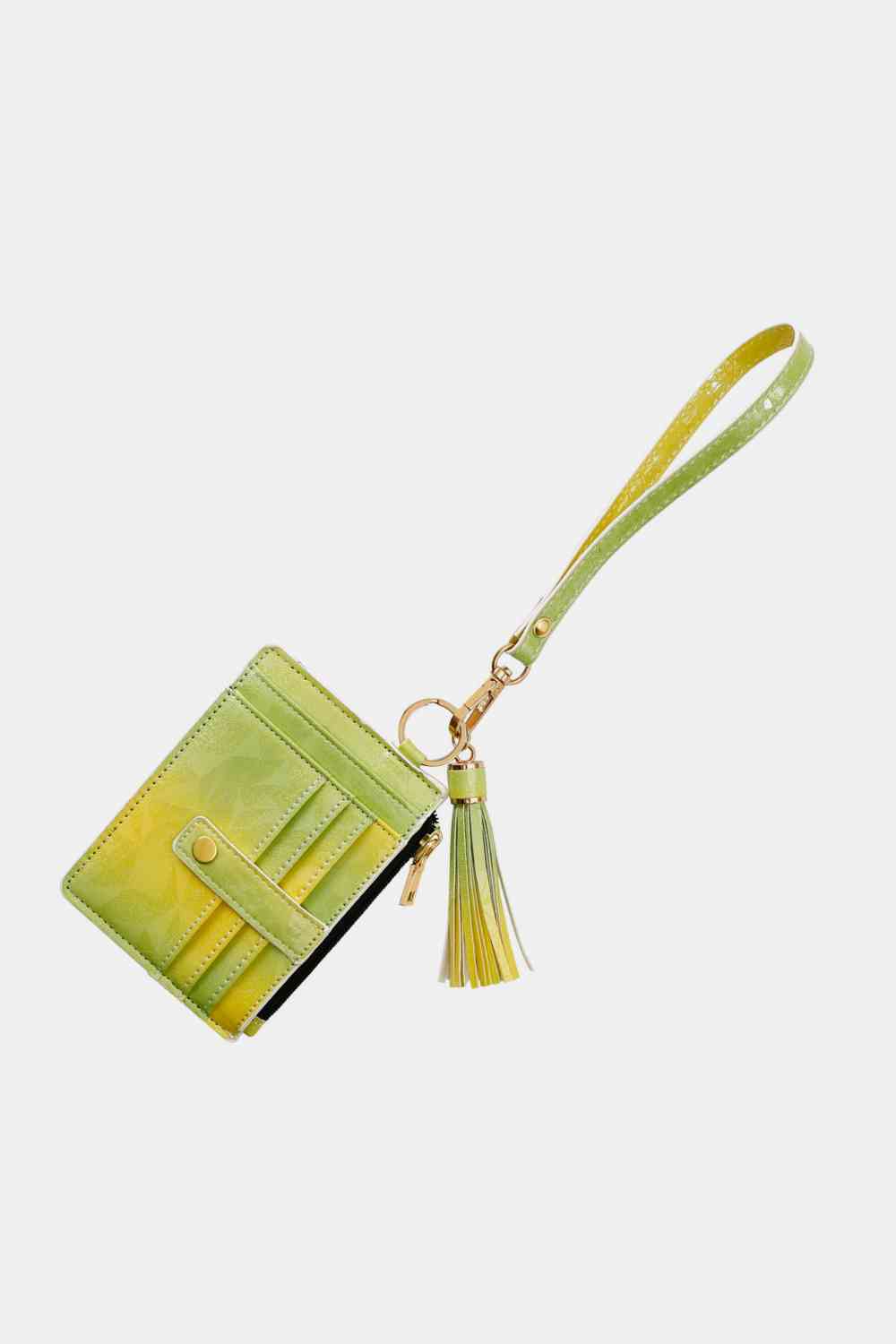 Porte-clés à pompon imprimé avec portefeuille