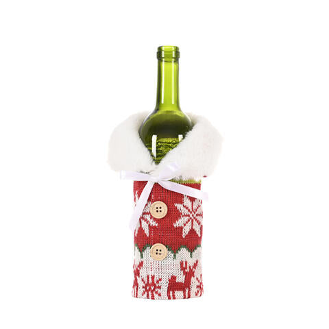 Couverture de bouteille de vin de flocon de neige