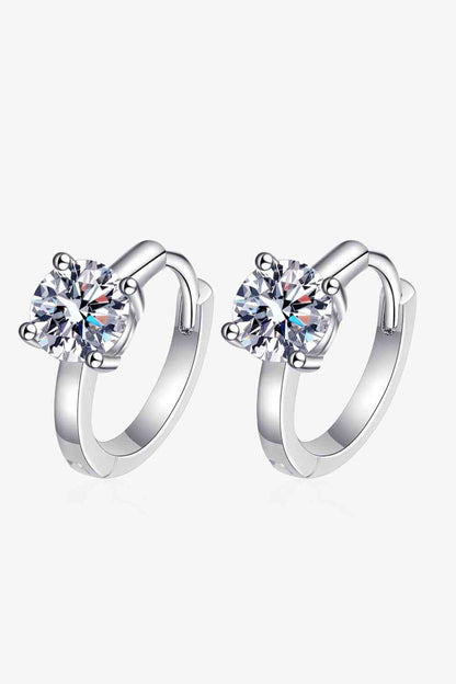 Boucles d'oreilles Huggie Moissanite