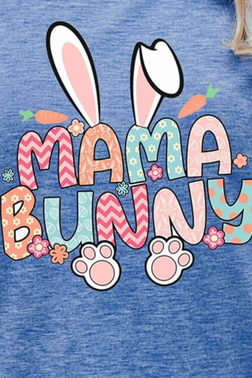 MAMA BUNNY T-shirt à manches courtes graphique de Pâques