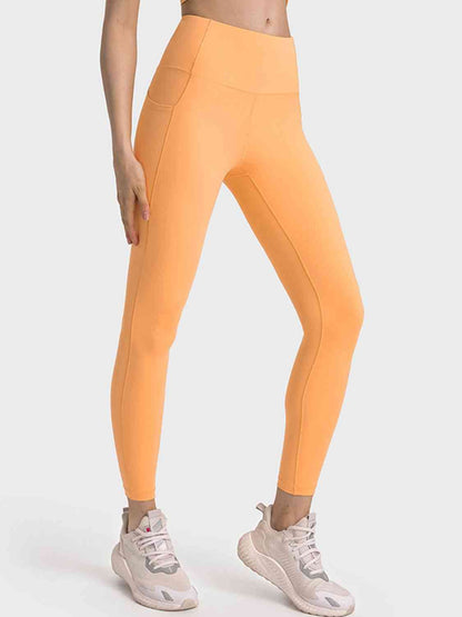 Leggings deportivos largos de corte slim con cintura ancha