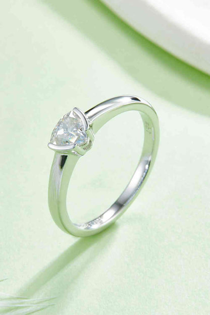 Bague solitaire en argent sterling 925 moissanite