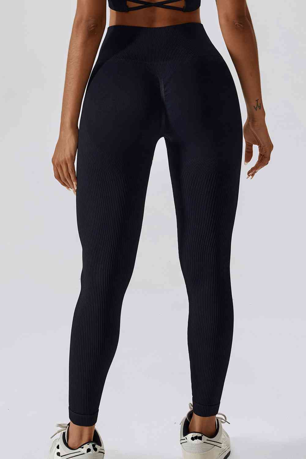 Leggings deportivos largos con cintura ancha y corte entallado