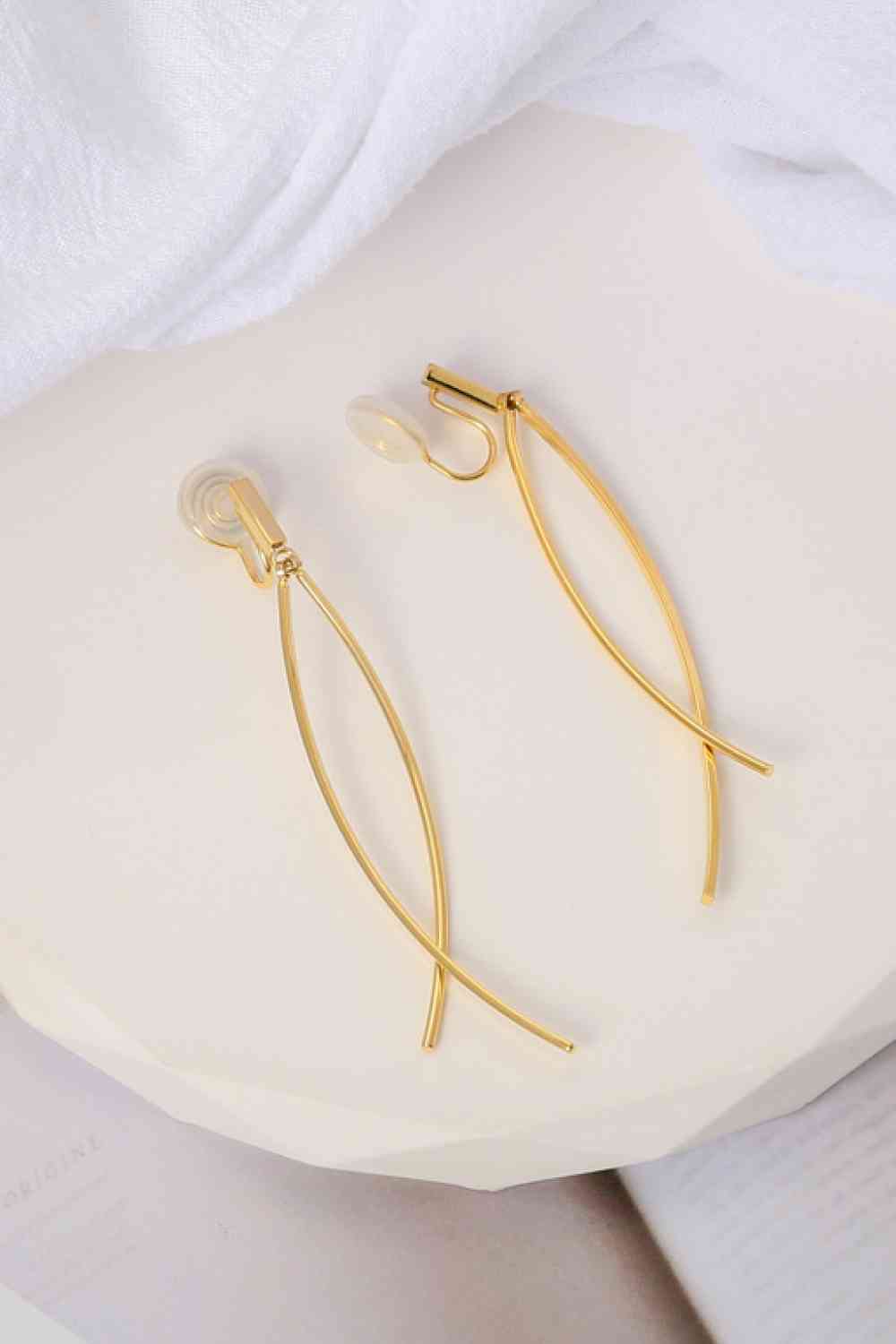 Boucles d'oreilles clips plaquées or 18 carats