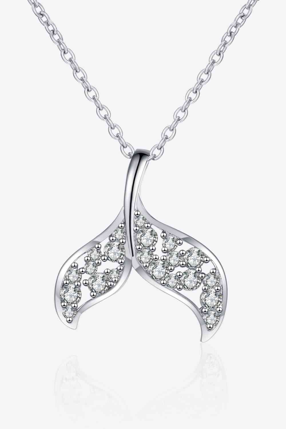 Collier avec pendentif queue de poisson Moissanite en argent sterling 925