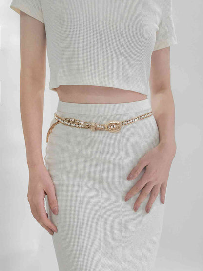 Ceinture en métal strass