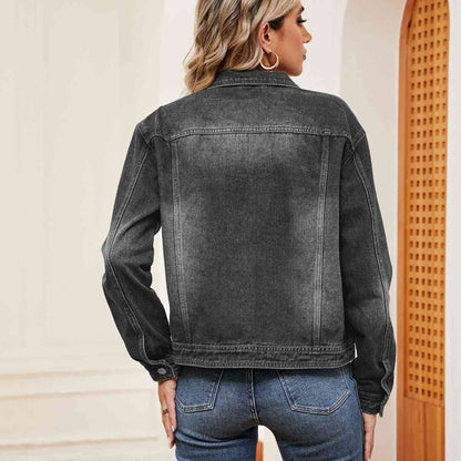 Veste en jean délavé