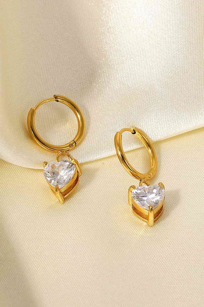 Shine Bright Rhinestone Gold-Plated Drop Earrings