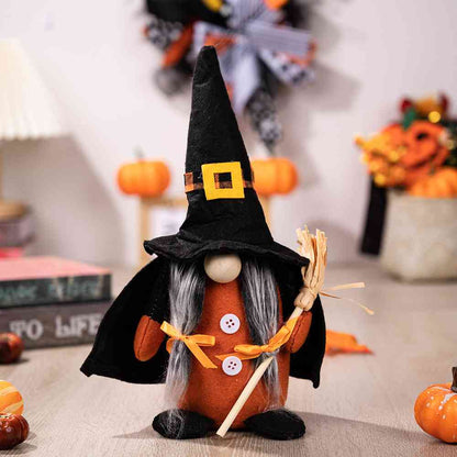 Gnome d'Halloween à pattes courtes sans visage