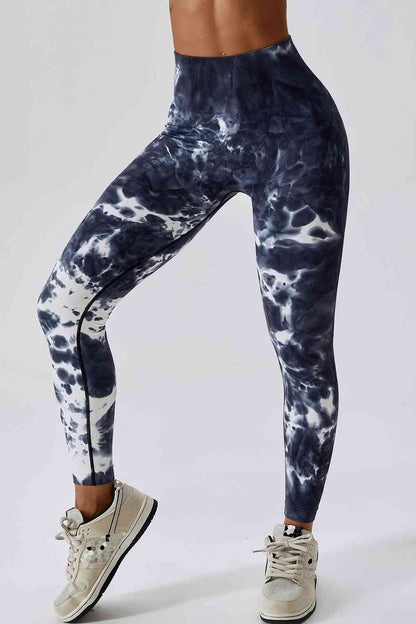 Pantalon de sport long tie-dye taille haute