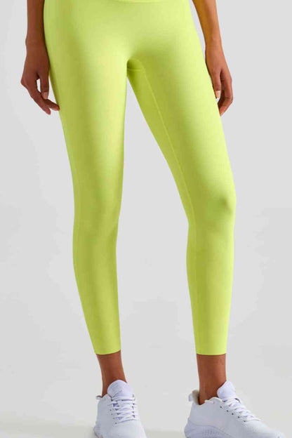 Leggings de yoga de cintura alta sin costuras hasta el tobillo