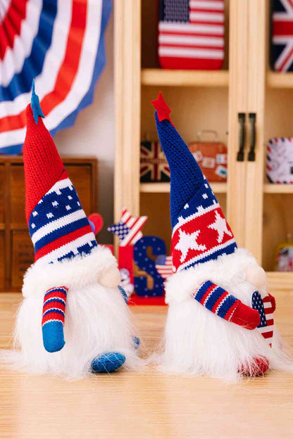 Gnomes décoratifs en tricot pour le Jour de l'Indépendance, 2 pièces